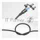 Кабель USB REXANT 18-7076 3в1 со съемными магнитными портами, Type-С (2A), Lightning (2,4A), Micro USB (2A), 1,2м, в черной оплетке, с LED подсветкой