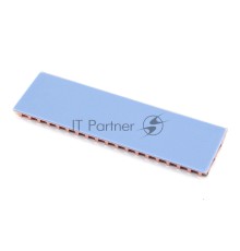 Медный  радиатор для М.2 SSD с термопрокладкой 0,5 мм, диагональная прорезь, 70х20х3 мм