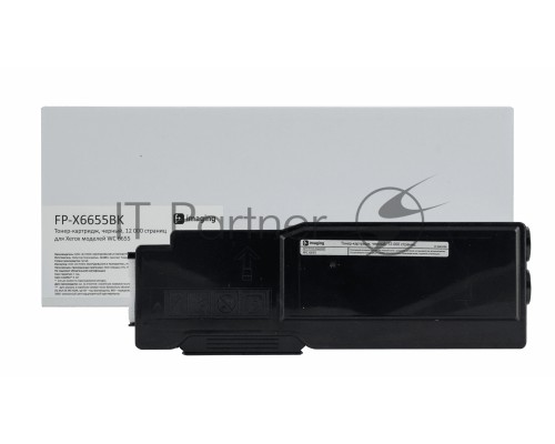 Картридж лазерный F+ imaging, черный, 12 000 страниц, для Xerox моделей WC 6655 (аналог 106R02755), FP-X6655BK