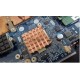 Медный радиатор 25х25х6 мм с термоскотчем 3M 9448A