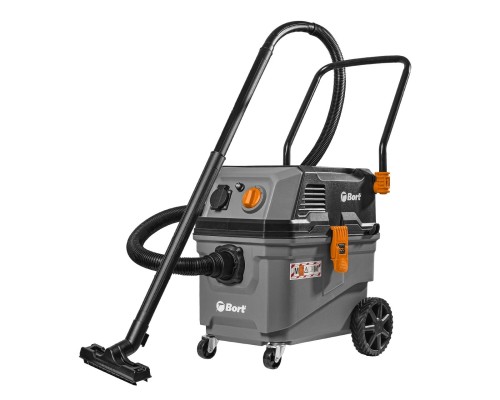 [Пылесосы строительные] Bort ПЫЛЕСОС ДЛЯ СУХОЙ И ВЛАЖНОЙ УБОРКИ BAX-700 {1600 Вт, шланг 3м, диаметр 35мм, мощ.всасывания 320Вт, Фильтр HEPA, Бак пластик, шум 78дБ, вес 12 кг, уп. 52 x 36 x 55см } [93418118] 