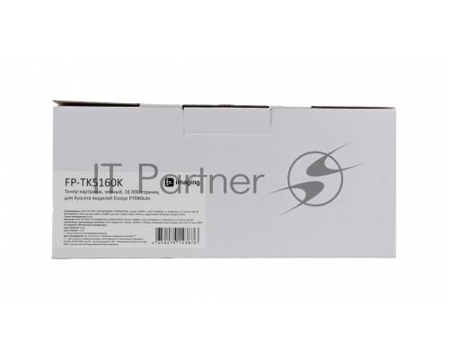 Картридж лазерный F+ imaging, черный, 16 000 страниц, для Kyocera моделей Ecosys P7040cdn (аналог TK-5160K /1T02NT0NL0), FP-TK5160K