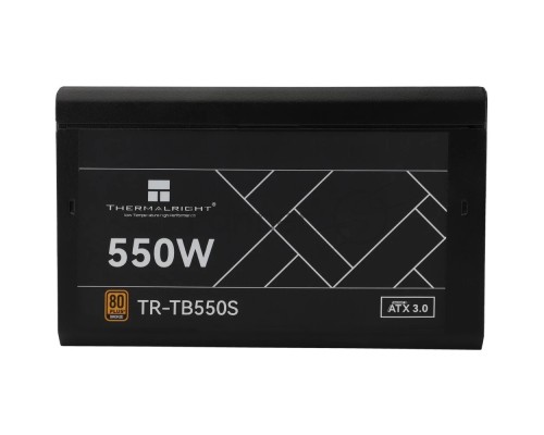 Блок питания Thermalright TR-TB550S, 550W 80+ Bronze (ATX, 3, Non-modular, 1x24(20+4)pin 550mm, 1xCPU*2 8(4+4)pin 600+150mm, 1xPCIe 8(6+2)pin 450mm, 1xSATA*3+MOLEX4pin*1 400+150+150+150mm, 1xSATA*2+MOLEX4pin*2 400+150+150+150mm, Active, 120x120mm, 150x14