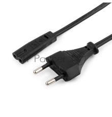 Кабель питания Cablexpert PC-184-VDE-3M, CEE 7/16-C7, 2х0.75мм2, 2.5A, VDE, 3м, черный, пакет