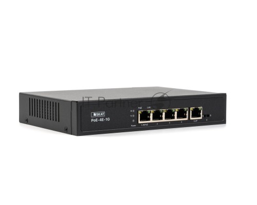 Коммутатор SKAT PoE-4E-1G PoE Plus 65Вт порты: 4-Ethernet 1-Uplink