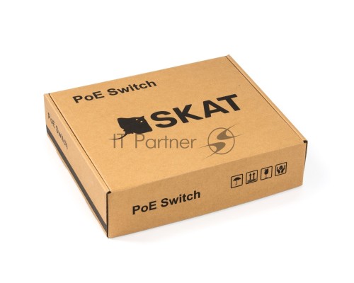 Коммутатор SKAT PoE-4E-1G PoE Plus 65Вт порты: 4-Ethernet 1-Uplink