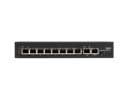 Коммутатор SKAT PoE-8E-2G v.2 PoE Plus 120Вт порты: 8-Ethernet 2-Uplink