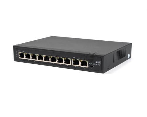 Коммутатор SKAT PoE-8E-2G v.2 PoE Plus 120Вт порты: 8-Ethernet 2-Uplink