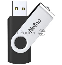 Флешка USB Netac U505, 4ГБ, USB 2.0, черный/серебристый, NT03U505N-004G-20BK