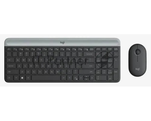 Комплект беспроводной клавиатура+мышь Logitech Slim Wireless Desktop MK470 черный