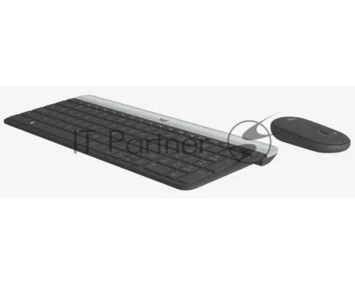 Комплект беспроводной клавиатура+мышь Logitech Slim Wireless Desktop MK470 черный