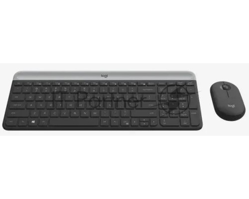 Комплект беспроводной клавиатура+мышь Logitech Slim Wireless Desktop MK470 черный