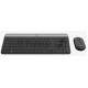 Комплект беспроводной клавиатура+мышь Logitech Slim Wireless Desktop MK470 черный