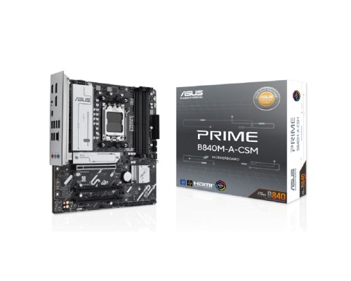 [Материнская плата] ASUS PRIME B840M-A-CSM (Socket AM5, mATX, 4xDDR5(192GB), 2*DP/HDMI, 4xPCIe 4.0x16, 4xSATA 6Gb/s, 3xM.2, 2,5xLAN, 1xType-С, 2xUSB 3.2, 4xUSB 2.0)