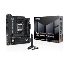ASUS TUF GAMING B850M-PLUS WIFI (Socket AM5, mATX, 4xDDR5(256GB), DP/HDMI, 1xPCIe 5.0x16/1xPCIe 4.0x1, 1xLAN (2.5GbE), Wi-Fi, BT, 4xSATA 6Gb/s, 3xM.2, 1xType-C, 7xUSB 3.2, 4xUSB 2.0)