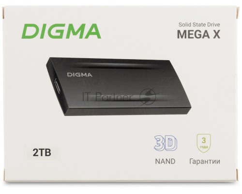 Внешний накопитель SSD Digma USB3.2 Gen2x2 2TB DGSM8002T2MGG MEGA X 1.8