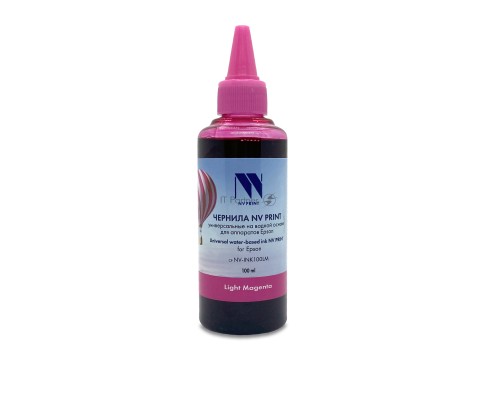 Чернила NV PRINT универсальные на водной основе NV-INK100LM для аппаратов Epson (100ml) Light Magenta совместимые