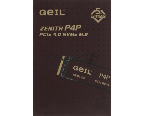 Накопитель SSD GEIL P4P M.2 2280 PCIE 4x4; P4PDC23C512A; 512GB; Inno GritIG5236; Taishan; 6450/3300