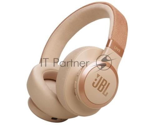 Наушники JBL LIVE 770 NC, бежевый