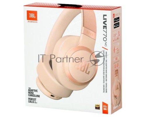 Наушники JBL LIVE 770 NC, бежевый