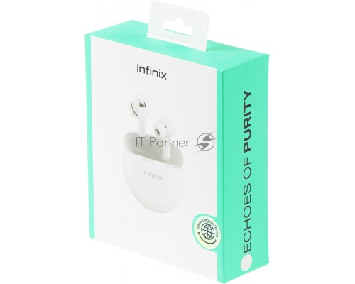 Гарнитура внутриканальные Infinix XBuds XE26 белый беспроводные bluetooth в ушной раковине (10311752)