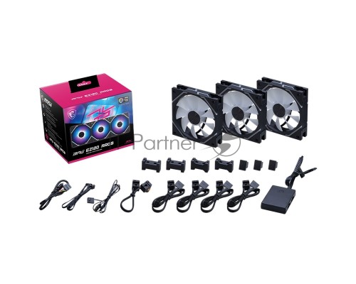 Вентилятор в корпус MSI MPG EZ120 ARGB-3B MECH ARGB, 120 mm FAN x 3 , with ARGB controller, Color Box 