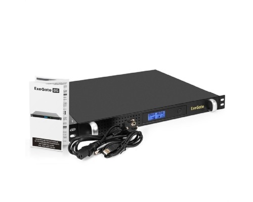 [ИБП] Exegate EX297834RUS ИБП 1U ServerRM UNL-1000.LCD.AVR.6C13.RJ.USB.1U <1000VA/600W, LCD, AVR, 6*C13, RJ, USB, 1U, установка в стойку, Black>