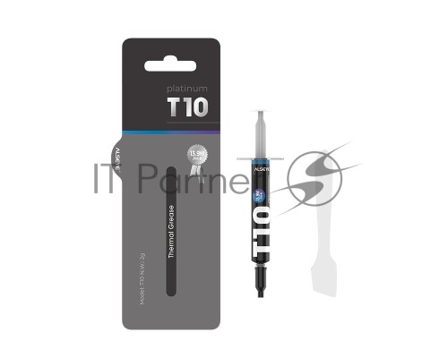 Термопаста ALSEYE T10 Thermal conductivity: 13.9W/m-k  Color: Gray  Conductivity: non-conductive specific gravity: 2.7g / cm³@25℃  Capacity: 1.2ml  Weight: 2G
