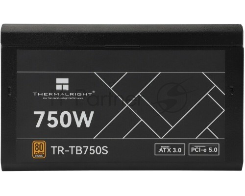 Блок питания Thermalright TR-TB750S, 750W 80+ Bronze (ATX, 3, PCIe 5.0, Non-modular, 1x24(20+4)pin 550mm, 1xCPU*2 8(4+4)pin 600+150mm, 1xPCIe*2 8(6+2)pin 500+150mm, 1x12VHPWR PCIe 5.0 12+4pin 600mm, 1xSATA*3+MOLEX4pin*1 400+150+150+150mm, 1xSATA*2+MOLEX4
