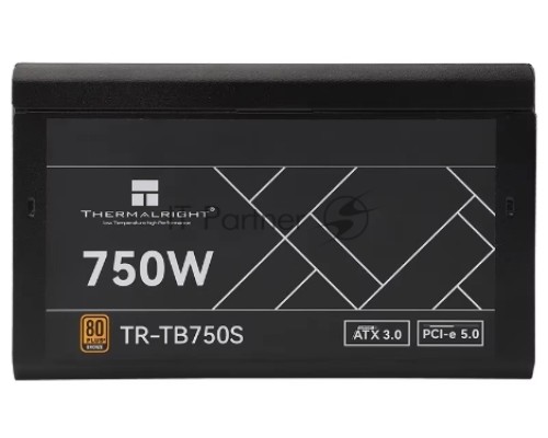 Блок питания Thermalright TR-TB750S, 750W 80+ Bronze (ATX, 3, PCIe 5.0, Non-modular, 1x24(20+4)pin 550mm, 1xCPU*2 8(4+4)pin 600+150mm, 1xPCIe*2 8(6+2)pin 500+150mm, 1x12VHPWR PCIe 5.0 12+4pin 600mm, 1xSATA*3+MOLEX4pin*1 400+150+150+150mm, 1xSATA*2+MOLEX4