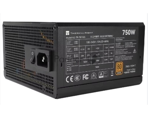 Блок питания Thermalright TR-TB750S, 750W 80+ Bronze (ATX, 3, PCIe 5.0, Non-modular, 1x24(20+4)pin 550mm, 1xCPU*2 8(4+4)pin 600+150mm, 1xPCIe*2 8(6+2)pin 500+150mm, 1x12VHPWR PCIe 5.0 12+4pin 600mm, 1xSATA*3+MOLEX4pin*1 400+150+150+150mm, 1xSATA*2+MOLEX4