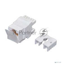 Модуль Keystone Jack RJ-45(8P8C), UTP, CAT 6, тип 180 градусов, с пылезащитной шторкой, белый REXANT PRO