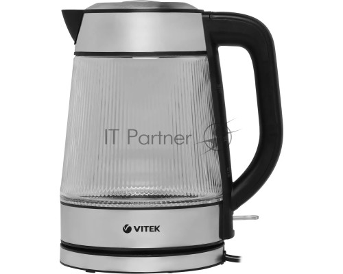 Чайник электрический Vitek VT-7017, 1.8л, 2200Вт, прозрачный, корпус: стекло