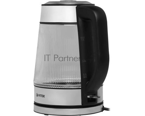 Чайник электрический Vitek VT-7017, 1.8л, 2200Вт, прозрачный, корпус: стекло