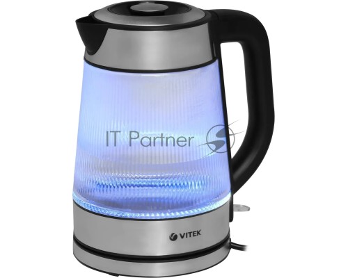 Чайник электрический Vitek VT-7017, 1.8л, 2200Вт, прозрачный, корпус: стекло
