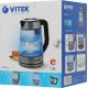 Чайник электрический Vitek VT-7017, 1.8л, 2200Вт, прозрачный, корпус: стекло