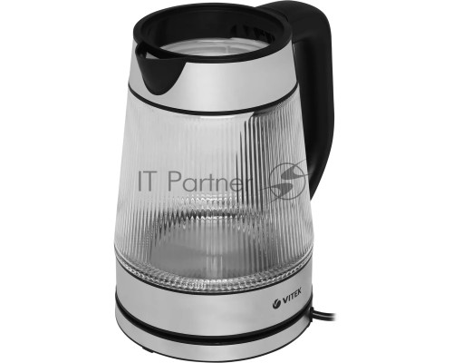 Чайник электрический Vitek VT-7017, 1.8л, 2200Вт, прозрачный, корпус: стекло