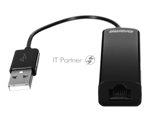 Сетевой адаптер Digma D-USB2-LAN100 Net Adapter Ethernet USB 2.0 (pack:1pcs)