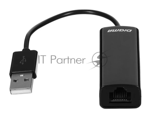 Сетевой адаптер Digma D-USB2-LAN100 Net Adapter Ethernet USB 2.0 (pack:1pcs)