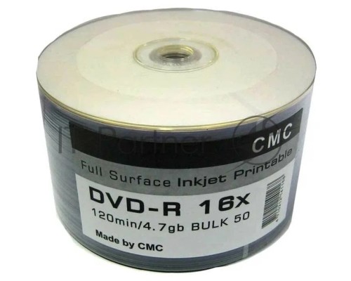 Диски CMC DVD-R 4,7 GB 16x Bulk/50 Full Ink Print 