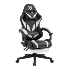 Игровое кресло Aspect  Чер/Белый,класс 4,PU,подножка DEFENDER