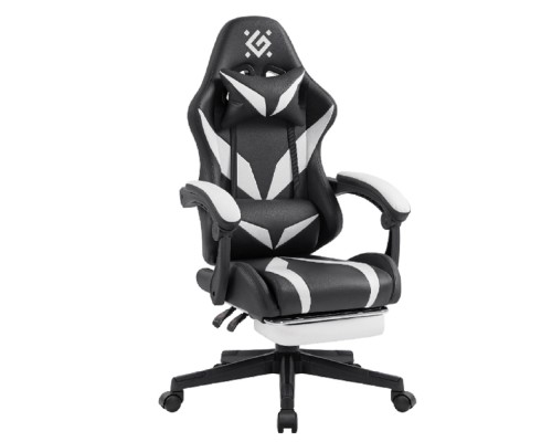 [Офисные кресла] Игровое кресло Aspect  Чер/Белый,класс 4,PU,подножка DEFENDER