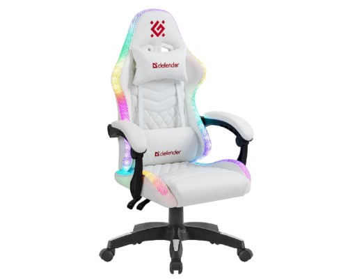 [Офисные кресла] Игровое кресло Core Белый,RGB,класс 4,PU DEFENDER (64048)