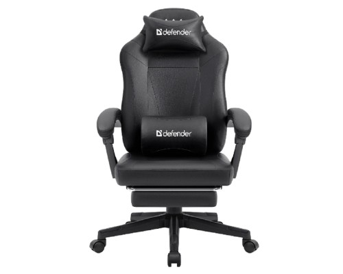 [Офисные кресла] Игровое кресло Cruiser Черный,PU,подножка DEFENDER 