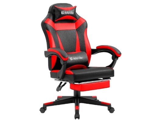 [Офисные кресла] Игровое кресло Cruiser Черный/Красный,PU,подножка DEFENDER