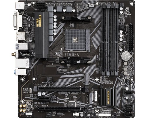 Материнская плата Gigabyte B550M DS3H AC (V1.5/V1.7) Soc-AM4 AMD B550 4xDDR4 mATX AC`97 8ch(7.1) GbLAN RAID+DVI+HDMI