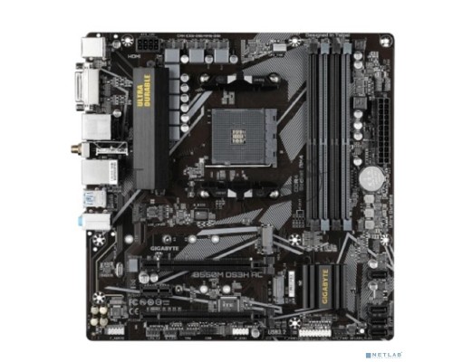 Материнская плата Gigabyte B550M DS3H AC (V1.5/V1.7) Soc-AM4 AMD B550 4xDDR4 mATX AC`97 8ch(7.1) GbLAN RAID+DVI+HDMI