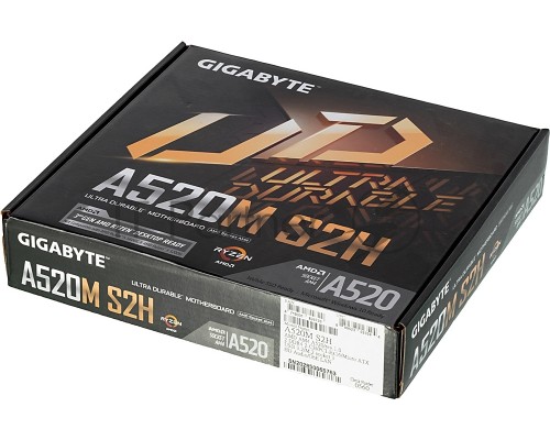 Материнская плата Gigabyte A520M S2H (V1.3) Soc-AM4 AMD A520 2xDDR4 mATX AC`97 8ch(7.1) GbLAN RAID+VGA+DVI+HDMI