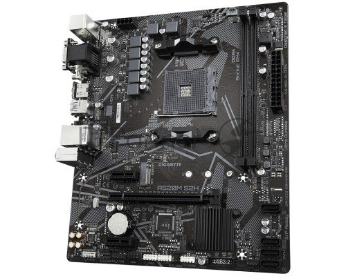 Материнская плата Gigabyte A520M S2H (V1.3) Soc-AM4 AMD A520 2xDDR4 mATX AC`97 8ch(7.1) GbLAN RAID+VGA+DVI+HDMI
