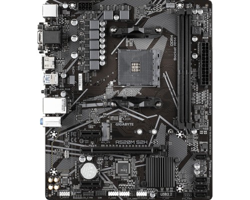 Материнская плата Gigabyte A520M S2H (V1.3) Soc-AM4 AMD A520 2xDDR4 mATX AC`97 8ch(7.1) GbLAN RAID+VGA+DVI+HDMI